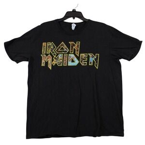 Iron Maiden Graphic T-Shirt Mens XL Black Delta Ringspun Cotton Rock Band Tee